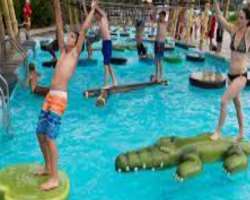 The Jungle Challenge is a shady obstacle course while you can enjoy kick-boarding at the lazy river of jungle run. The Turbo Lab having 4 bowl slides.